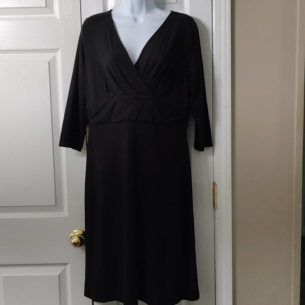 Talbots  black  3/4th sleeve dress  Sz LP